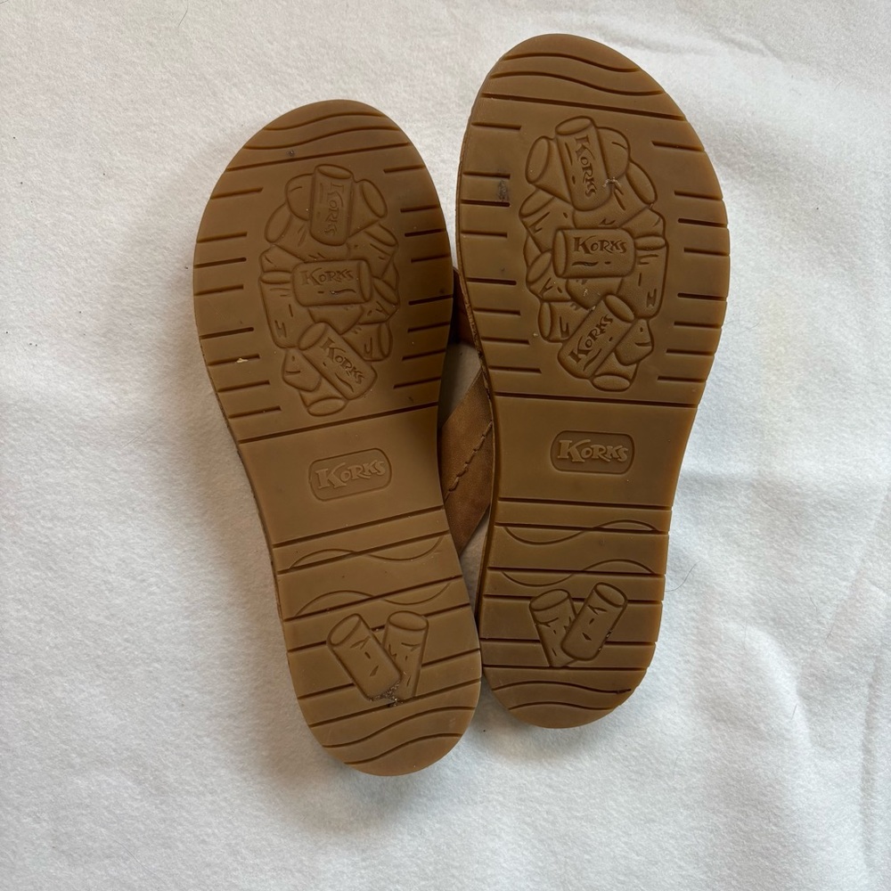 KORKS Flip Flops  Womens Sz 10 Rose Gold Metallic Slip On Sandals - Picture 6 of 6